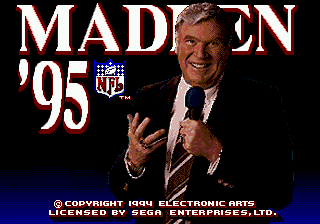Madden NFL 95 (USA, Europe) Title Screen